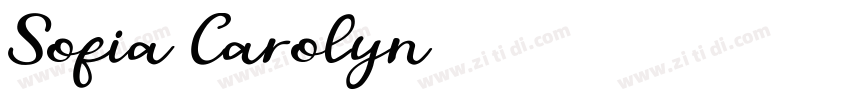 Sofia Carolyn字体转换